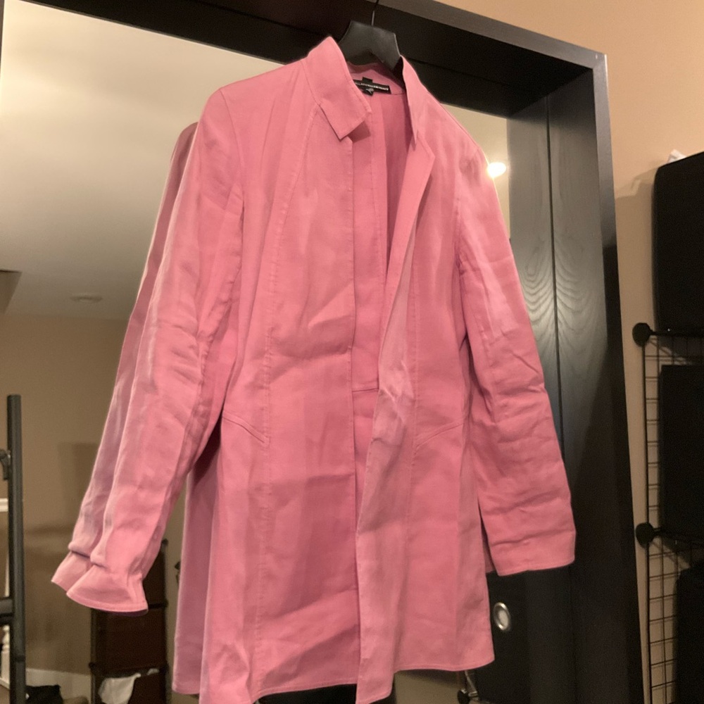 (Sue) Ellen Tracy Pink Blazer Structured Silhouette